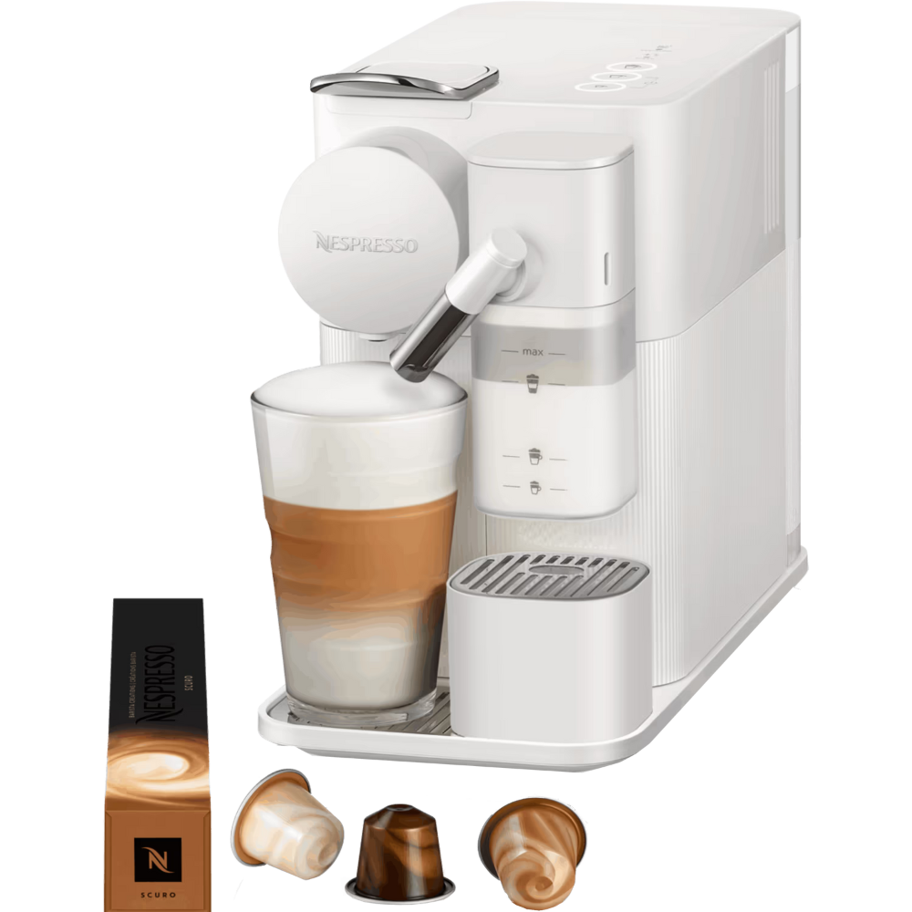 מכונת קפה Nespresso F121 Lattissima One - בצבע לבן אחריות ע"י היבואן הרשמי